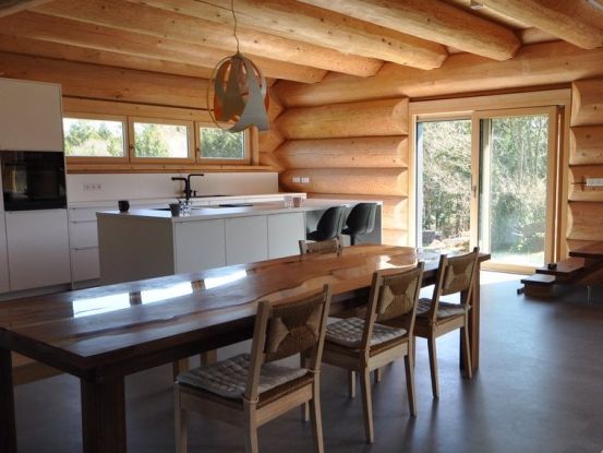 Innenausbau eines Blockhauses im Odenwald