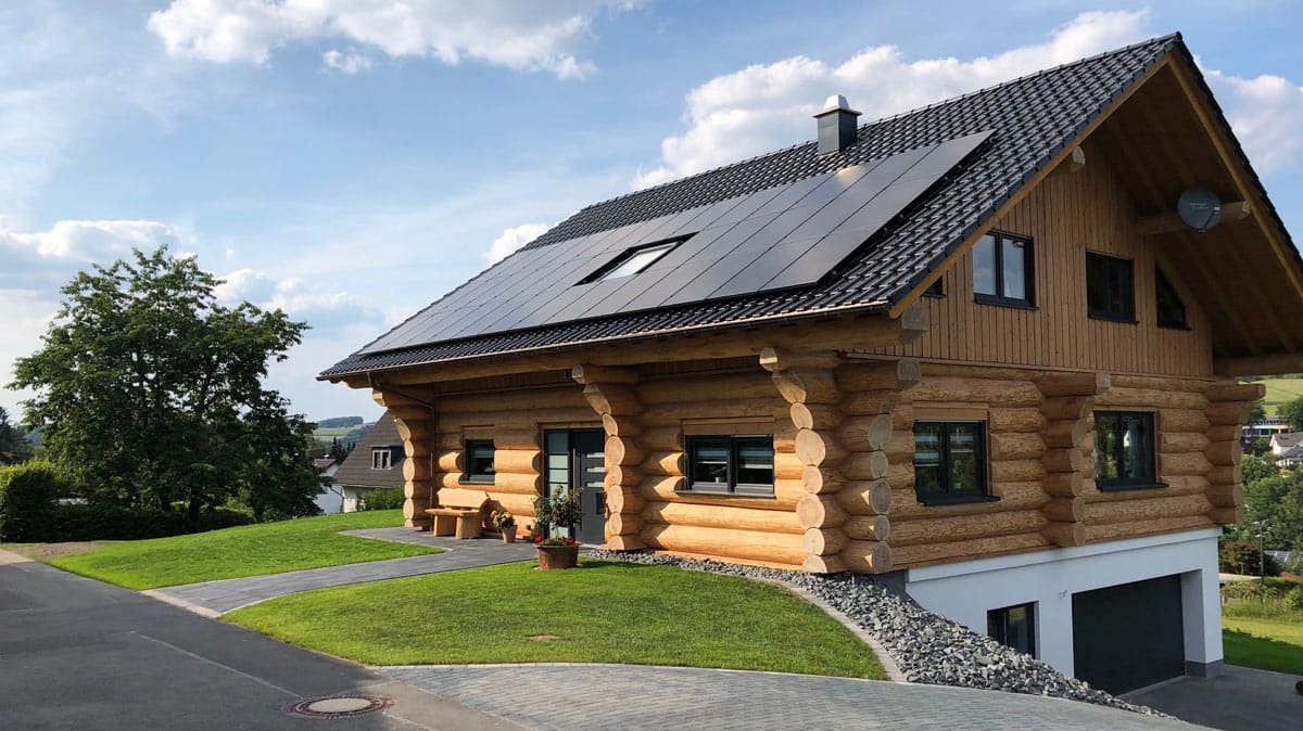 Blockhaus in Gummersbach in traditioneller Bauweise