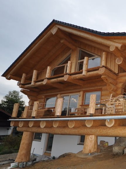 Blockhausbau in Sölden