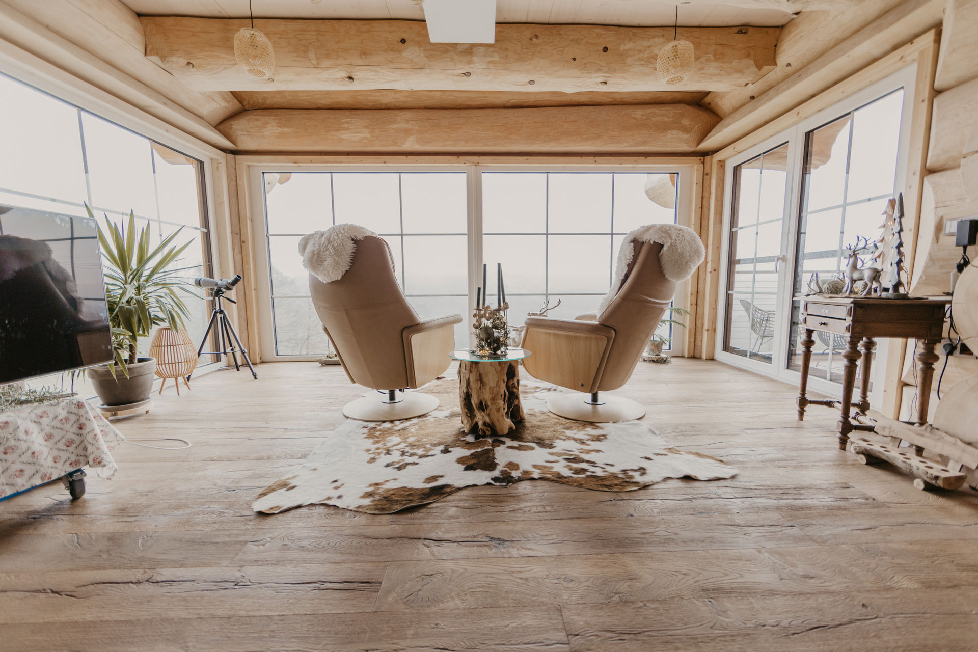 Individuell eingerichtetes Blockhaus