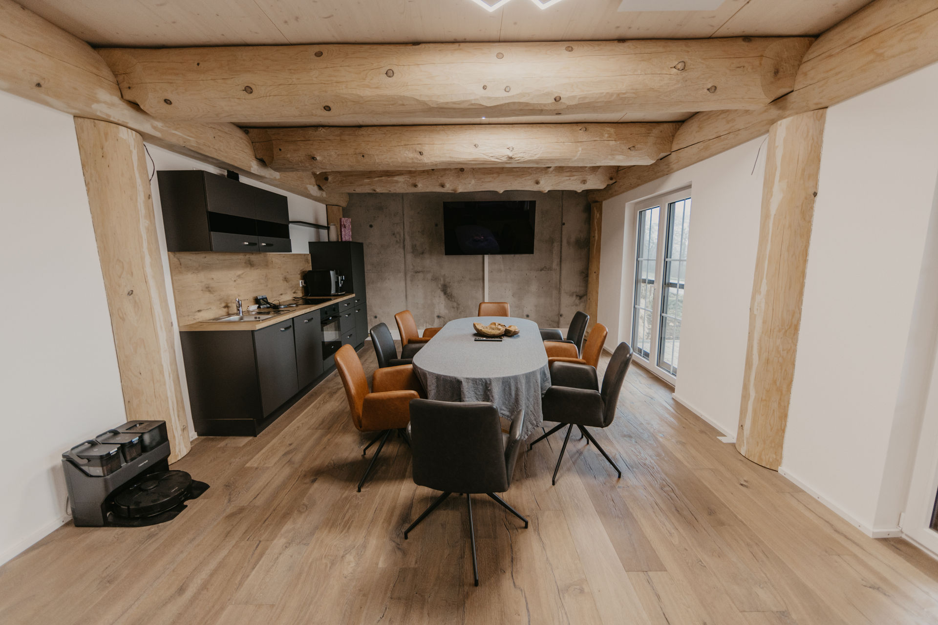 Innenausbau eines Blockhauses