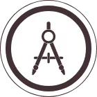 Bild Zirkel als Symbol für Hausbau