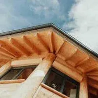 Abbildung der Fenster in einem Blockhaus