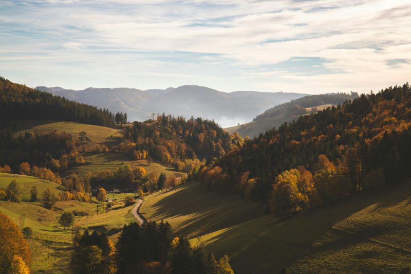 Südschwarzwald Naturpark in herbstlichen Farben